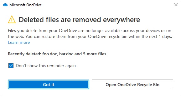 donde van los archivos borrados de onedrive