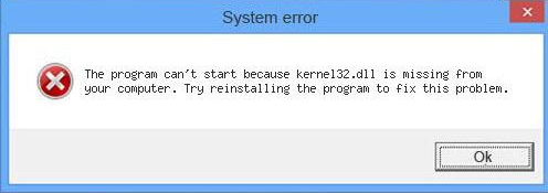 kernel32.dll no se encuentra en su ordenador