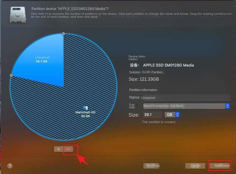 mac eliminar partición