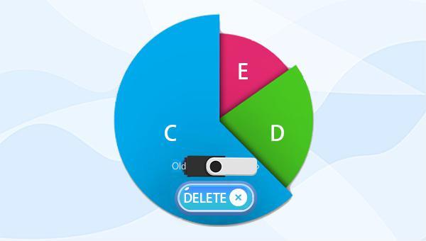 cómo eliminar una partición en una unidad USB