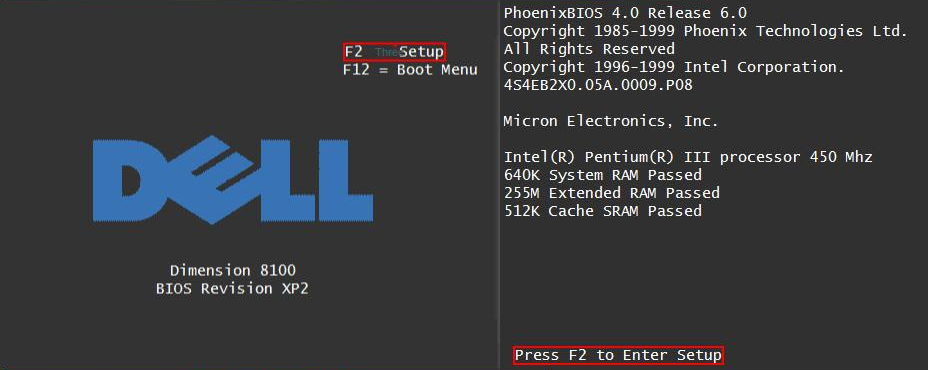 Tecla de acceso directo para arrancar en BIOS