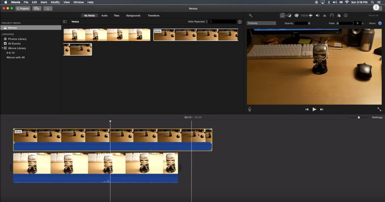 Importar archivos de vídeo a iMovie