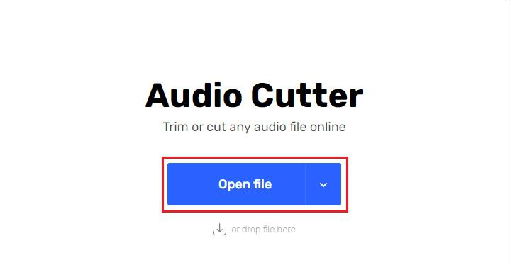 Cargar archivos en Online MP3 Cutter