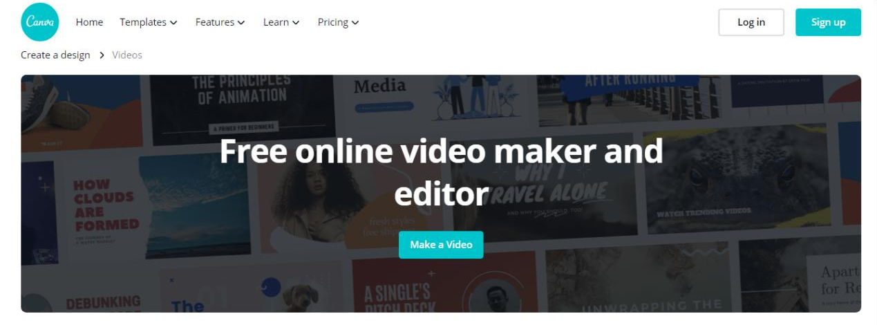 Herramienta de edición de vídeo en línea Canva