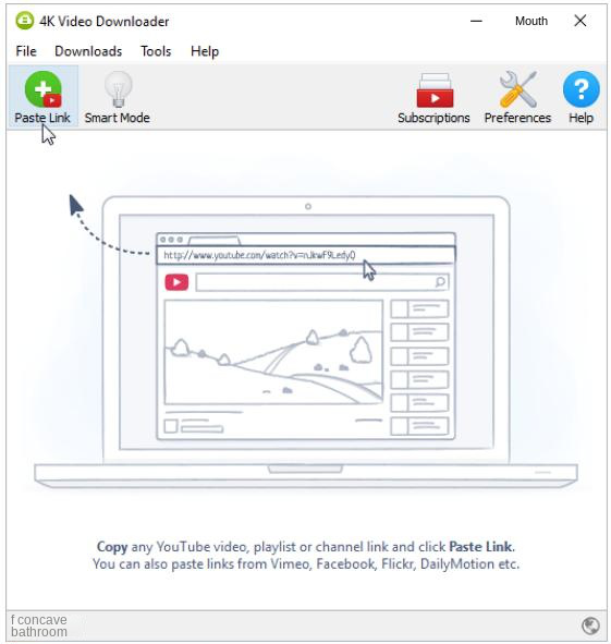 Interfaz del software 4K Video Downloader