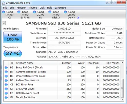 Utilice CrystalDiskInfo para comprobar el estado de las unidades SSD