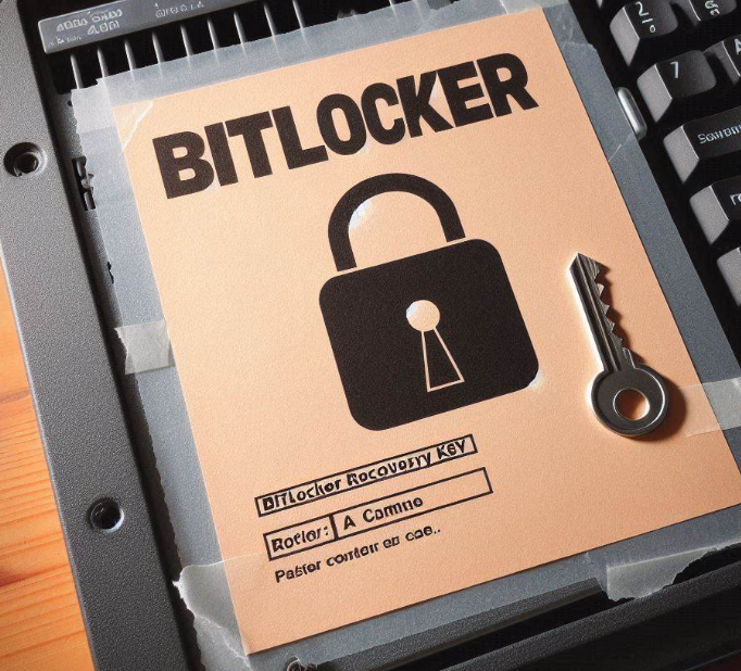 Clave de recuperación de BitLocker en una impresión