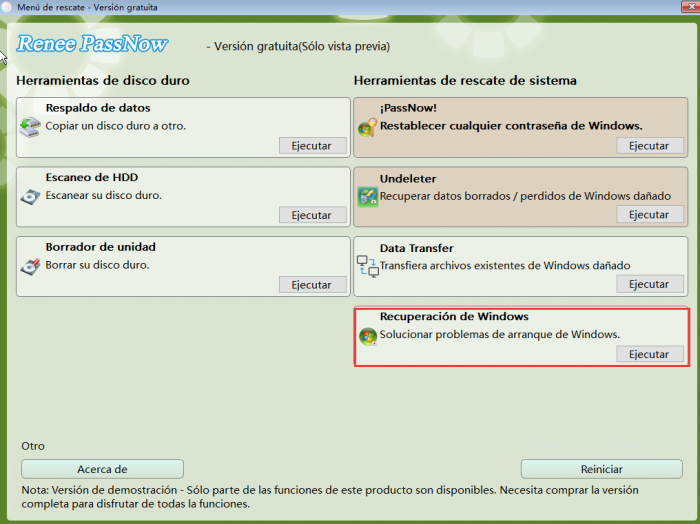 usa renee passnow para solucionar errores cuando no puedes entrar en windows 10