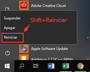 reiniciar win10