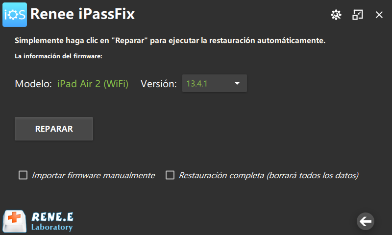 reparar iphone con renee ipassfix