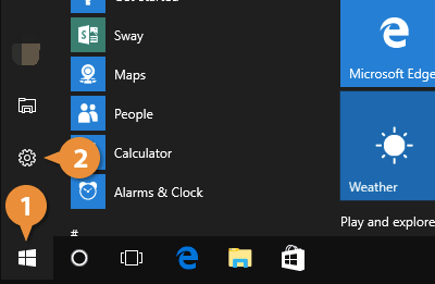 configuración en Windows