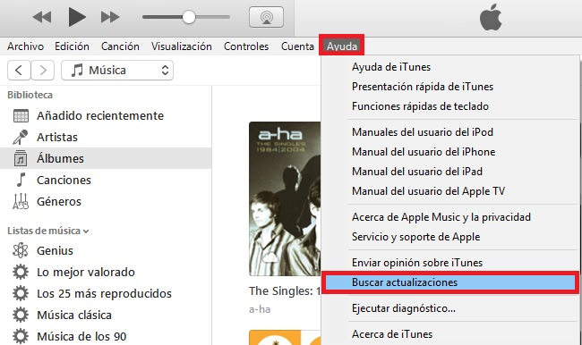 comprobar si itunes debe actualizarse