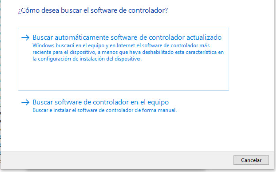 buscar automáticamente software de controlador actualizado