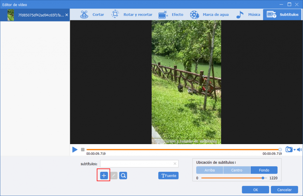 añadir subtítulos a archivos ts en renee video editor pro