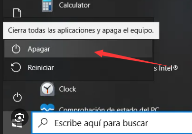 Apagado de la computadora con Windows