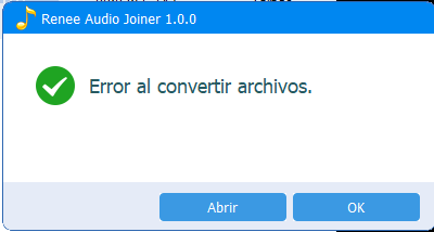 finalizar con éxito la conversión en joiner