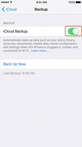 activar la función de copia de seguridad en el iphone con icloud 2