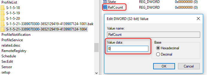 seleccione refcount