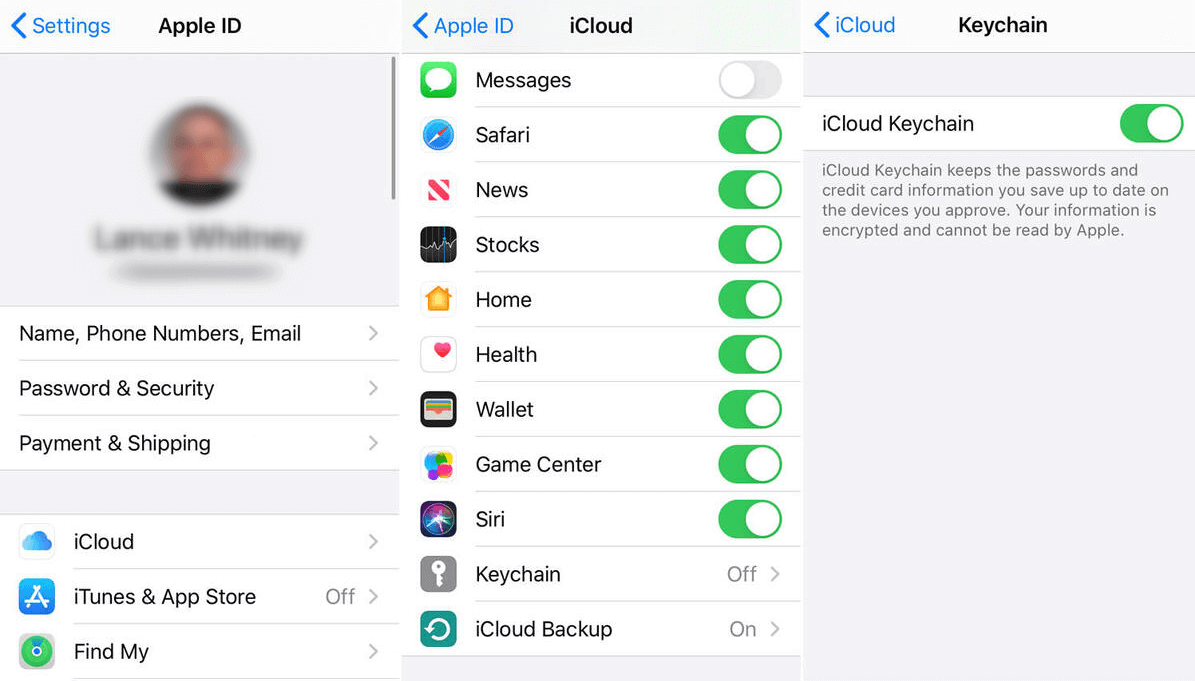 gestionar contraseña en llavero icloud