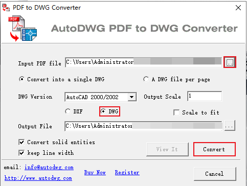 cómo convertir PDF a dwg con autodwg