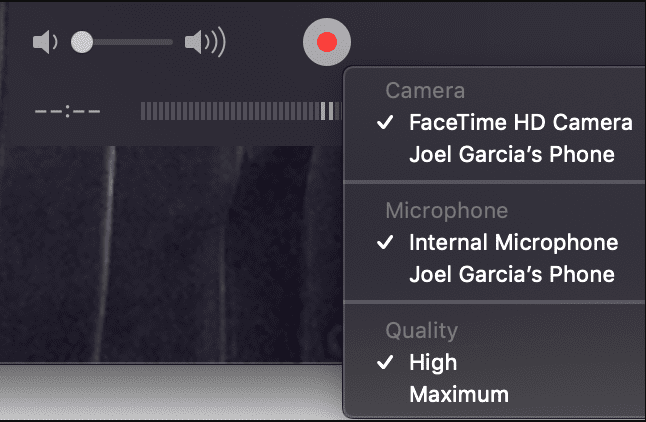 utilizar quicktime player como grabador de webcam